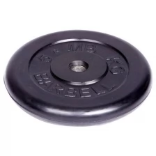 Barbell Диск обрезиненный d=31 мм, цвет чёрный, 5 кг Atlet